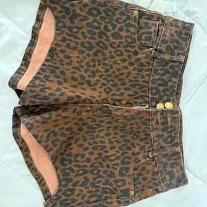 Leopard Print Women's Shorts